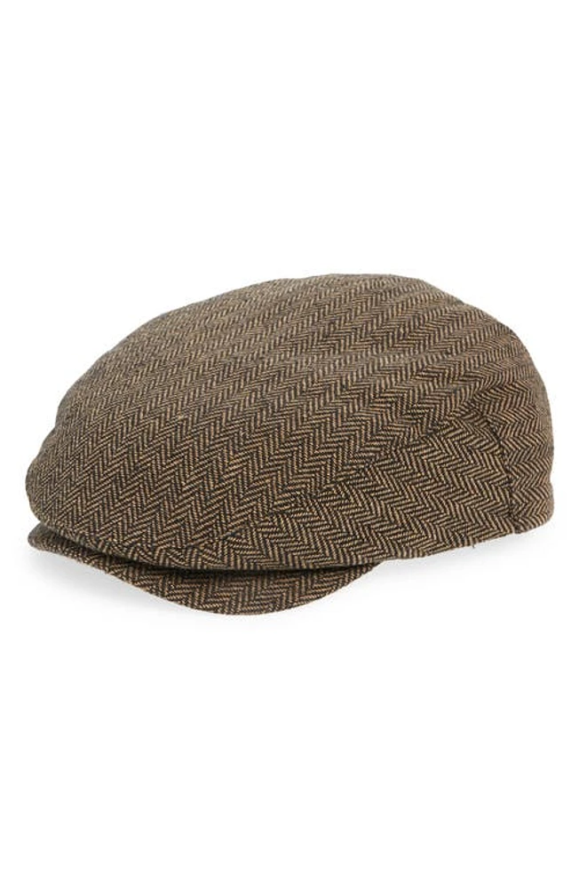 Brixton Herringbone Driving Cap Brown/Khaki at Nordstrom,