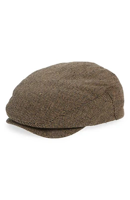 Brixton Herringbone Driving Cap Brown/Khaki at Nordstrom,