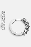 Roberto Coin Diamond Huggie Hoop Earrings in White at Nordstrom