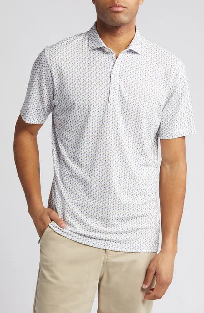 johnnie-O Sitton Beach Chair Print Performance Polo White at Nordstrom,