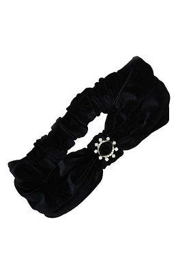 Ettika Velvet Crystal Headband in Black at Nordstrom