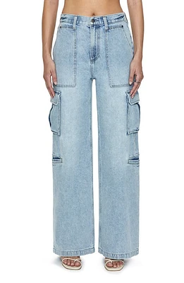 Pistola Milo Utility Wide Leg Cargo Jeans Riviera at Nordstrom,