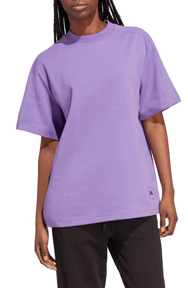 adidas by Stella McCartney Oversize Logo Print T-Shirt in Deep Lilac at Nordstrom, Size X-Small