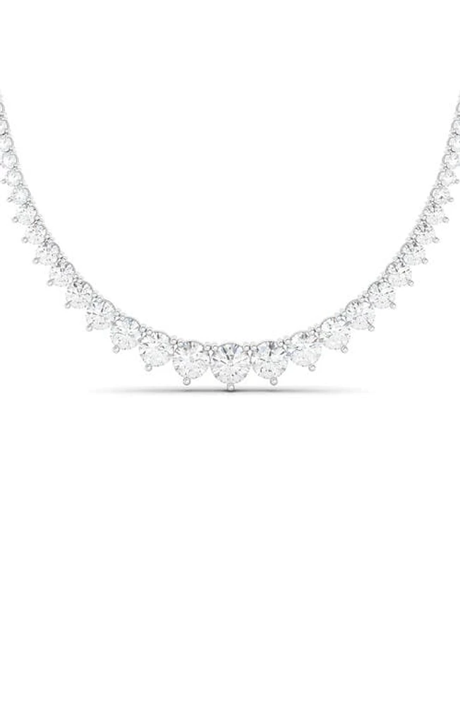 HauteCarat Graduated Lab Created Diamond Necklace in Gold at Nordstrom