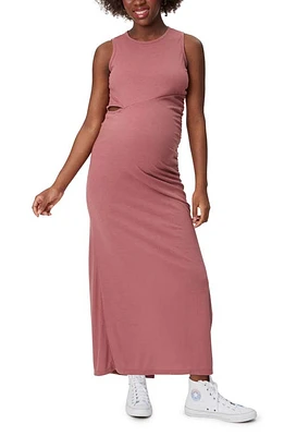 Stowaway Collection Cutout Maternity Maxi Dress at Nordstrom,