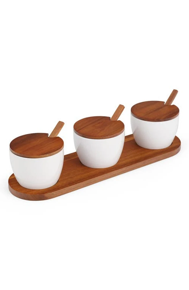 Nambé Duets Triple Condiments Server Set in White at Nordstrom