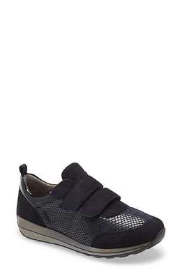 ara Olga Double Strap Sneaker in Navy Leather at Nordstrom, Size 6