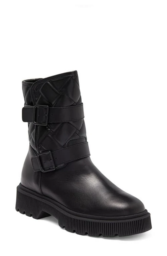 Kurt Geiger London Kingston Quilted Moto Boot Black at Nordstrom,