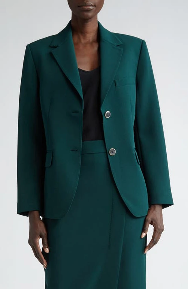 St. John Collection Stretch Cady Blazer Spruce at Nordstrom,