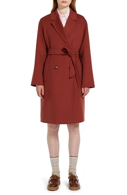 Weekend Max Mara Flirt Double Face Wool Blend Coat Rust at Nordstrom,