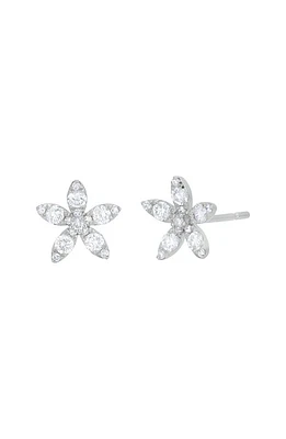 Bony Levy Mika Diamond Flower Stud Earrings in 18K White Gold at Nordstrom