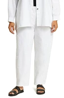 Eileen Fisher Stretch Cotton & Hemp Ankle Lantern Cargo Pants at Nordstrom,