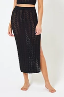 LSPACE Sweet Talk Open Stitch Cover-Up Midi Skirt at Nordstrom,