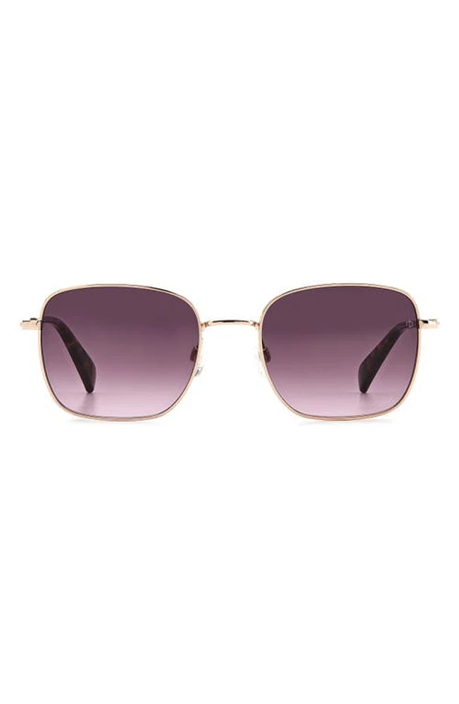 rag & bone 52mm Gradient Square Sunglasses in Red Gold/Grey Shaded Pink at Nordstrom