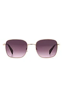 rag & bone 52mm Gradient Square Sunglasses in Red Gold/Grey Shaded Pink at Nordstrom