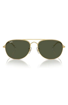 Ray-Ban Bain Bridge 60mm Pillow Aviator Sunglasses in Gold Flash at Nordstrom