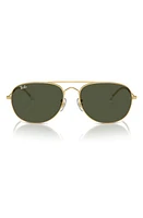 Ray-Ban Bain Bridge 60mm Pillow Aviator Sunglasses in Gold Flash at Nordstrom