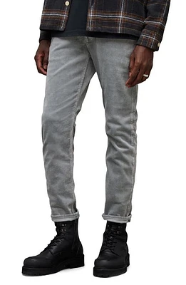 AllSaints Dean Crop Corduroy Pants Moon Grey at Nordstrom,