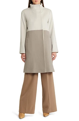 Fleurette Harper Colorblock Wool Coat Fawn/Taupe at Nordstrom,