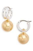 Jenny Bird Lyra Huggie Drop Earrings in Two-Tone at Nordstrom