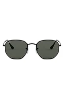 Ray-Ban 54mm Polarized Square Sunglasses in Black/Green at Nordstrom