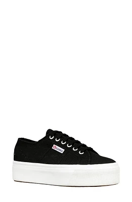 Superga 2790 Platform Sneaker Black-Fwhite at