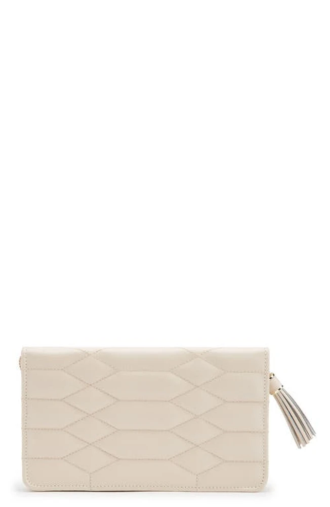 WOLF 'Caroline' Quilted Jewelry Portfolio in Ivory at Nordstrom