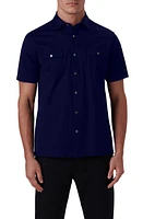 Bugatchi OoohCotton Short Sleeve Button-Up Shirt at Nordstrom,