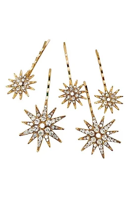 Brides & Hairpins Nola Set of 5 Star Hair Pins in 14K Gold at Nordstrom