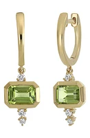 Bony Levy Iris Peridot Huggie Hoop Earrings in 18K Yellow Gold at Nordstrom