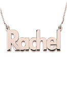 MELANIE MARIE Bold Nameplate Customizable Pendant Necklace in Rose Gold Plated at Nordstrom