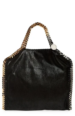 Stella McCartney Falabella Faux Leather Foldover Tote in Black at Nordstrom