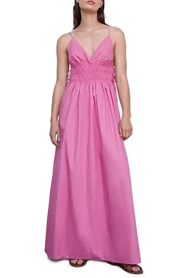 MANGO Smocked Cotton Maxi Dress Pink at Nordstrom,