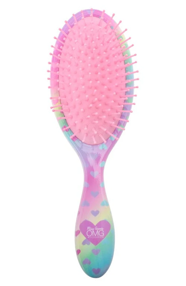 OMG Accessories Love Hearts Hairbrush in Pink Multi at Nordstrom