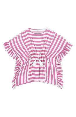 Feather 4 Arrow Kids' Summer Time Stripe Cover-Up Caftan in Prism Pink at Nordstrom, Size 4-6