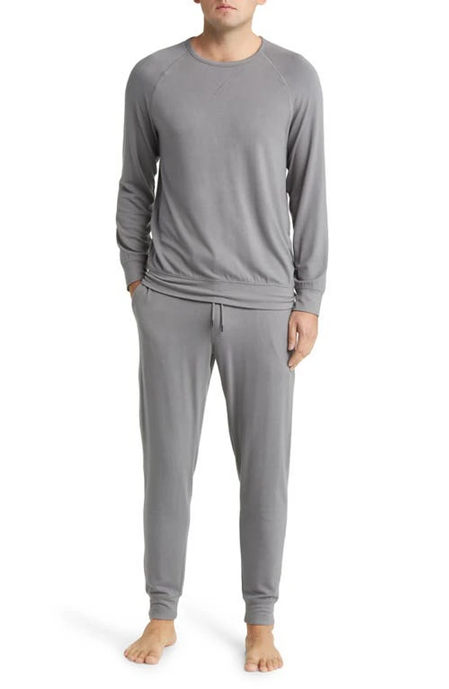 Daniel Buchler Long Sleeve Stretch Viscose Pajama T-Shirt at Nordstrom,