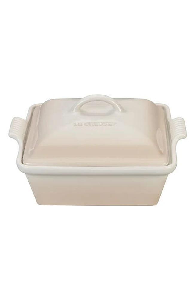 Le Creuset Heritage 2 1/2 Quart Covered Square Stoneware Casserole in Meringue at Nordstrom