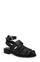 ALOHAS Perry Ankle Strap Fisherman Sandal Black at Nordstrom,