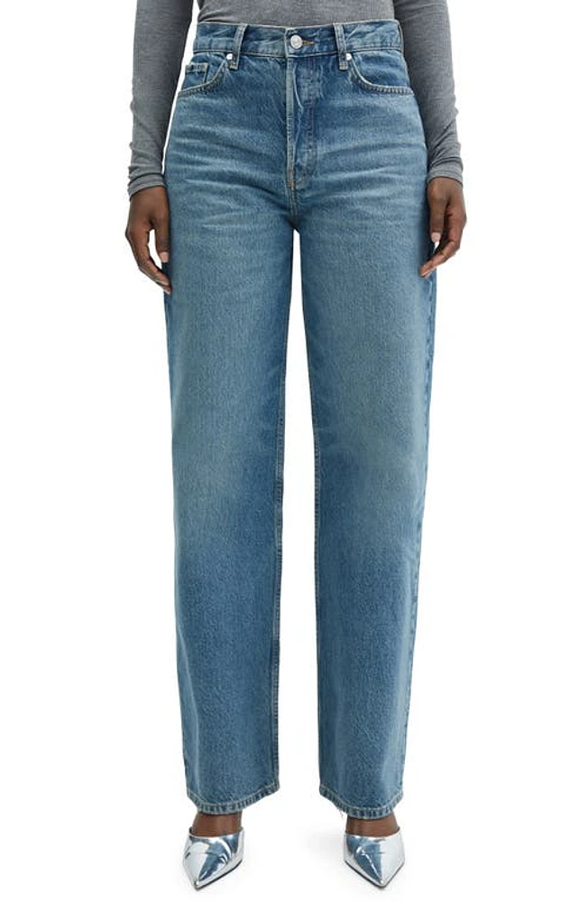 MANGO Wide Leg Jeans Medium Vintage Blue at Nordstrom,