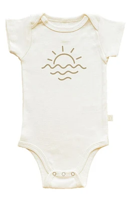 Tenth & Pine Sun Waves Organic Cotton Bodysuit Natural at Nordstrom,