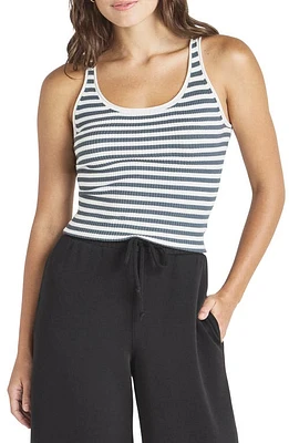 Splendid x Cella Jane Rib Tank White/Drk Slate at Nordstrom,