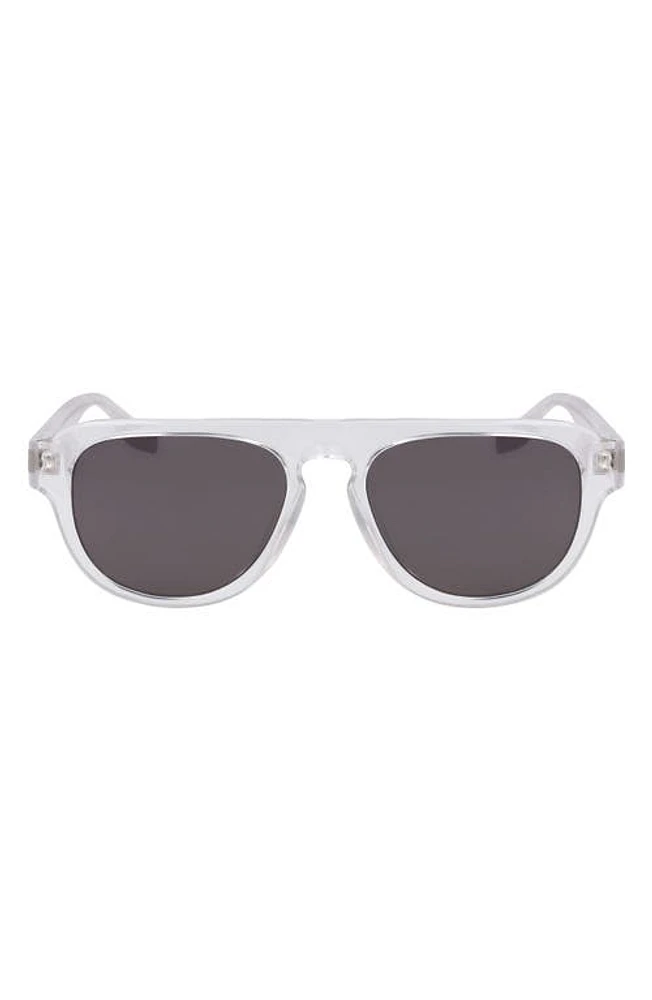 Converse Fluidity 53mm Aviator Sunglasses in Crystal Clear at Nordstrom