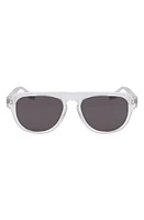 Converse Fluidity 53mm Aviator Sunglasses in Crystal Clear at Nordstrom