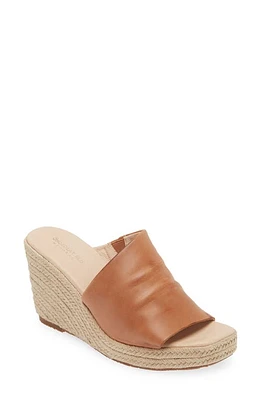 Chocolat Blu Ian Espadrille Platform Wedge Slide Sandal Whiskey Leather at Nordstrom,