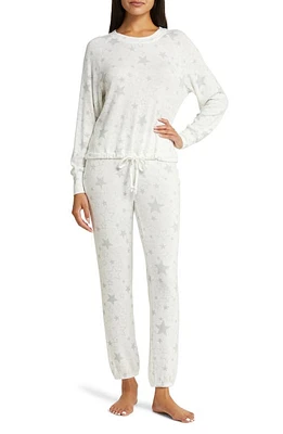 UGG(r) Gable Brushed Knit Pajamas Cream Stars at Nordstrom,