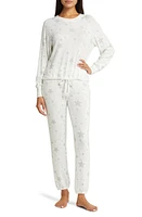 UGG(r) Gable Brushed Knit Pajamas Cream Stars at Nordstrom,