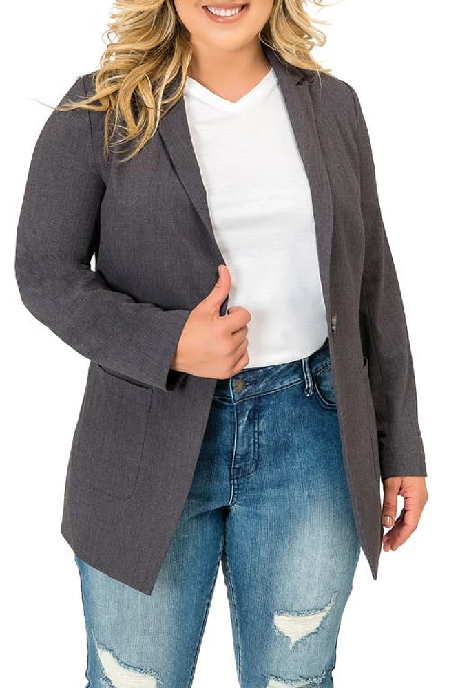 Standards & Practices Boyfriend Blazer Charcoal at Nordstrom,