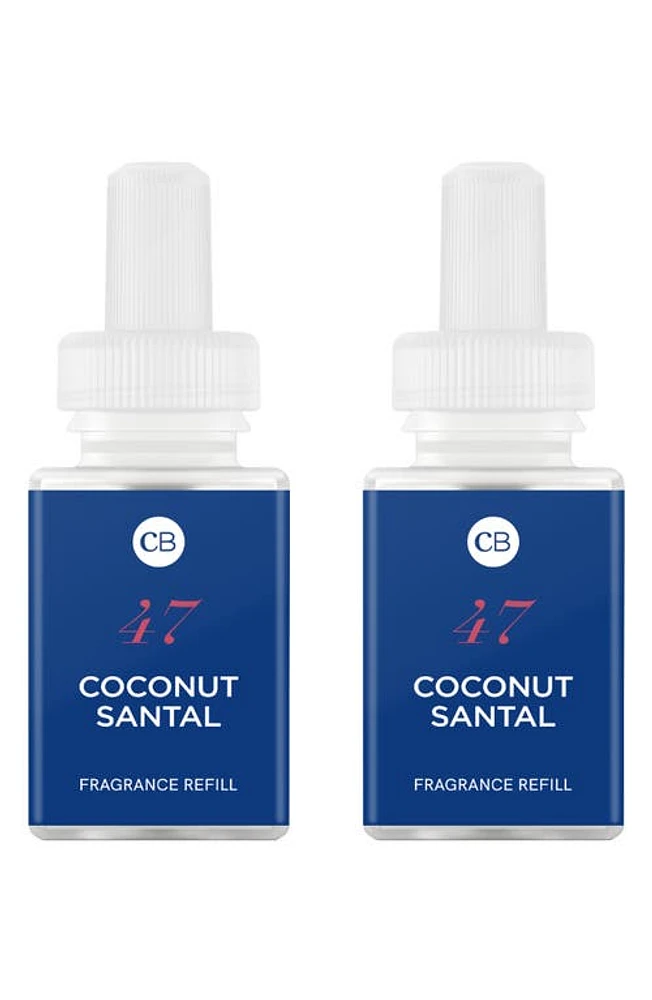 PURA x Capri Blue 2-Pack Diffuser Fragrance Refills in Coconut Santal at Nordstrom