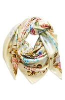 Echo Flourish Silk Square Scarf in Banana at Nordstrom