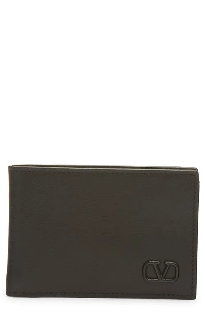 Valentino Garavani VLOGO Calfskin Bifold Wallet in Nero at Nordstrom